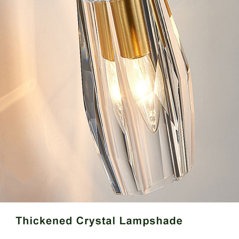 CrystalGlow Wall Lamp - Crystal Glass