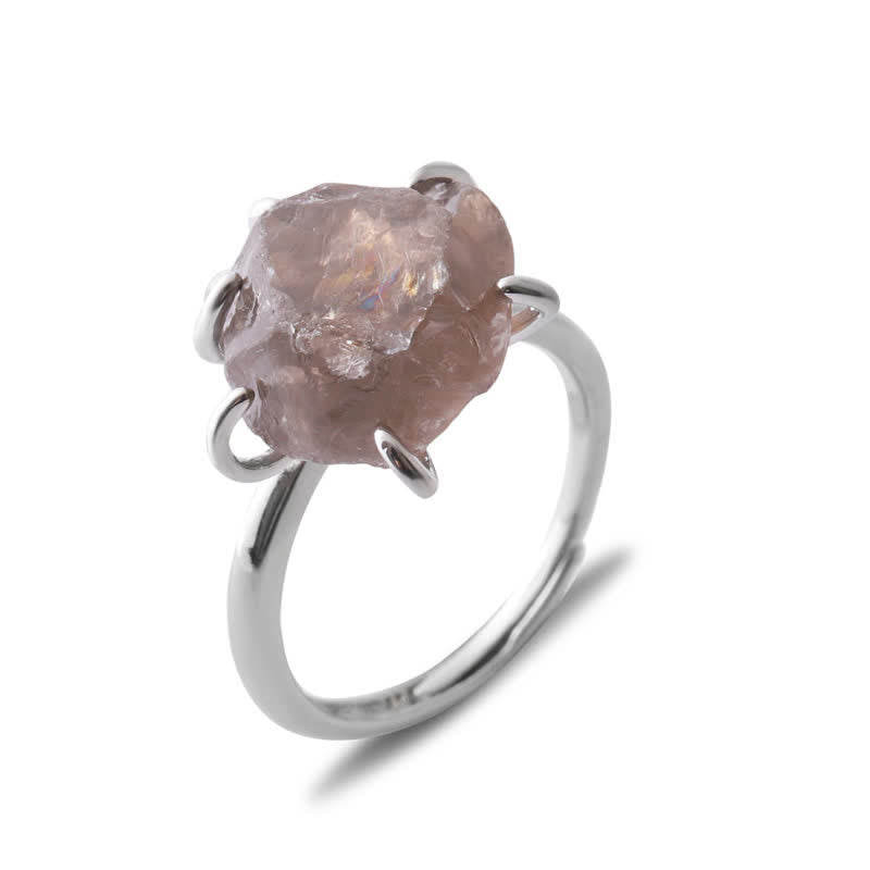 Liora - Adjustable Six-Prong Natural Crystal Ring