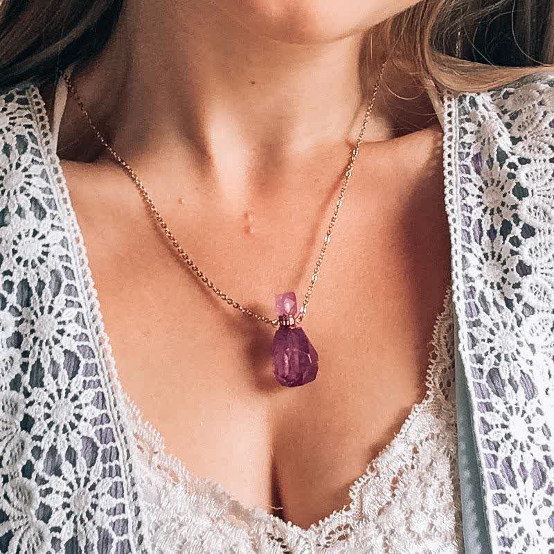 Iris - Crystal Perfume Bottle Necklace for Women