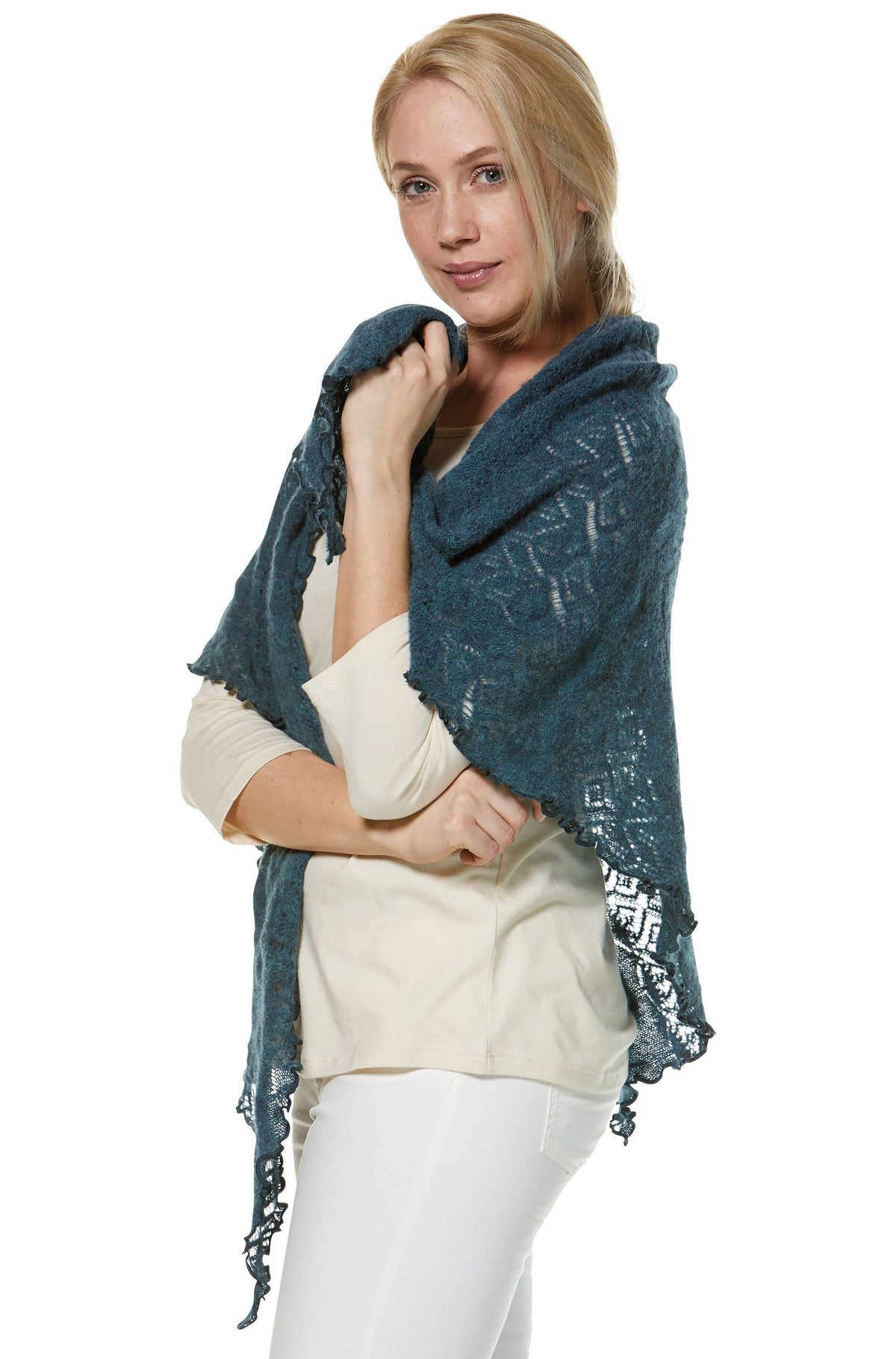 SoftWeave - Elegant Ajour Knit Scarf