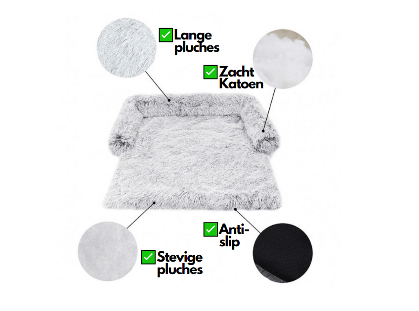 Quishy PetBed - Washable Plush Pet Blanket Bed