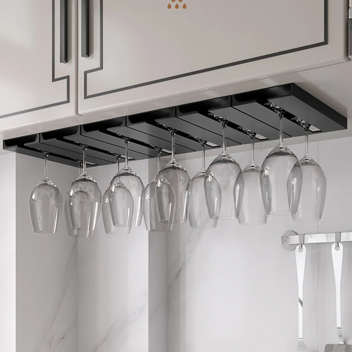 Elegant Wine Glass Rack - Space-Saving