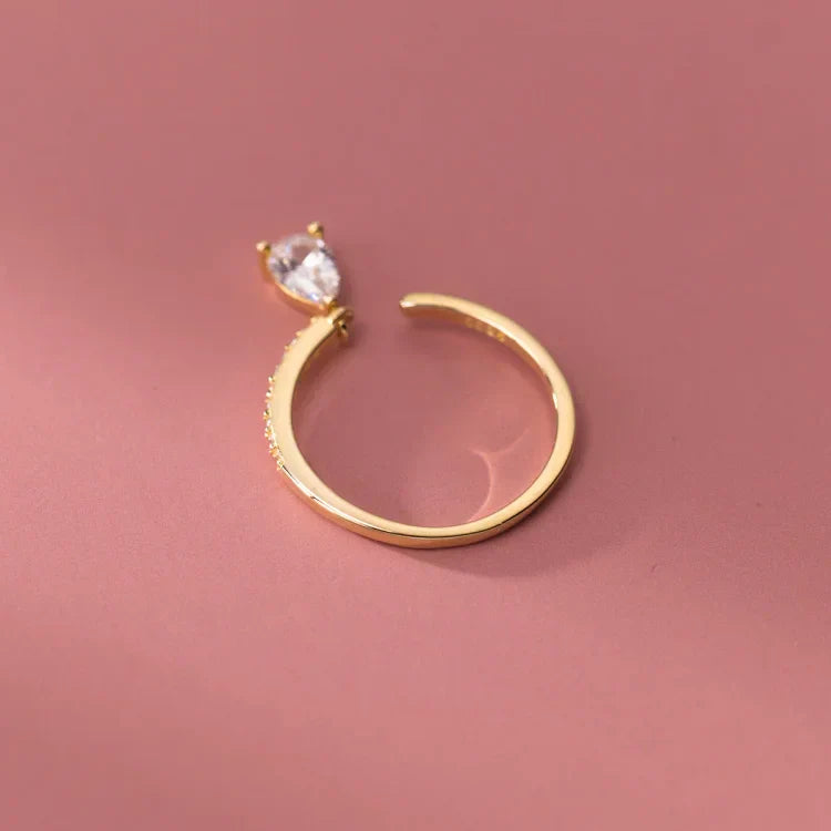 Isaline - Adjustable Waterdrop Ring for Women