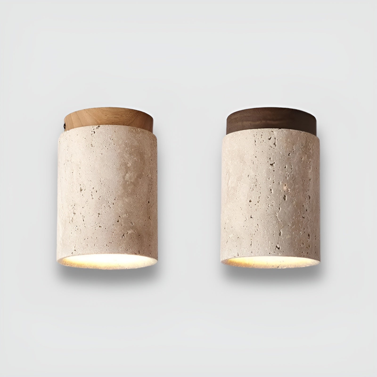 ZenElegance Travertine Ceiling Lamp - Travertine Ceiling