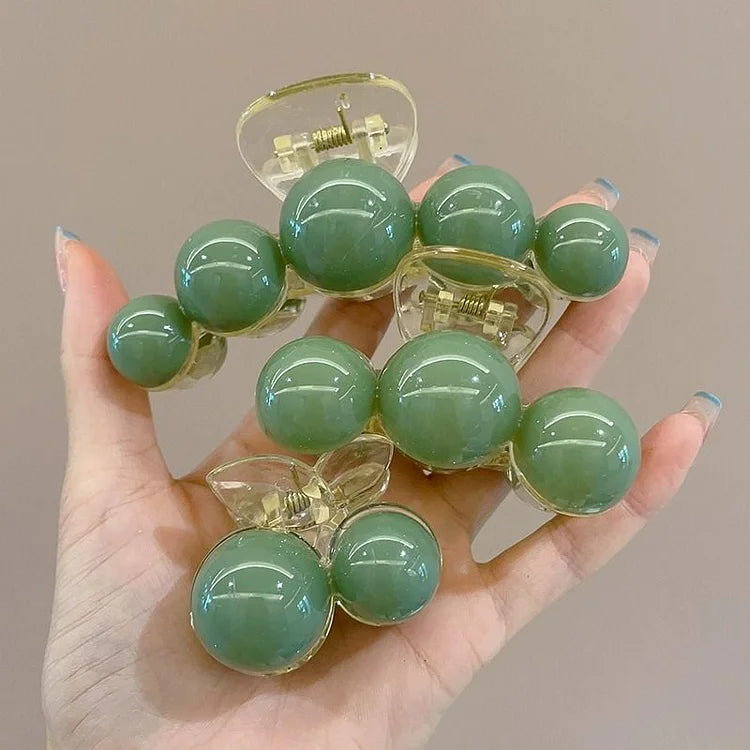 Liana - Green Pearl Hair Clip for Women