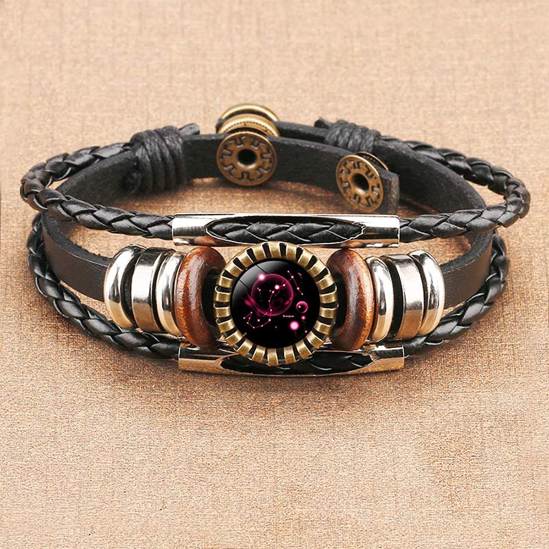 Celestial Charm Bracelet - Retro Zodiac Star Sign Jewelry