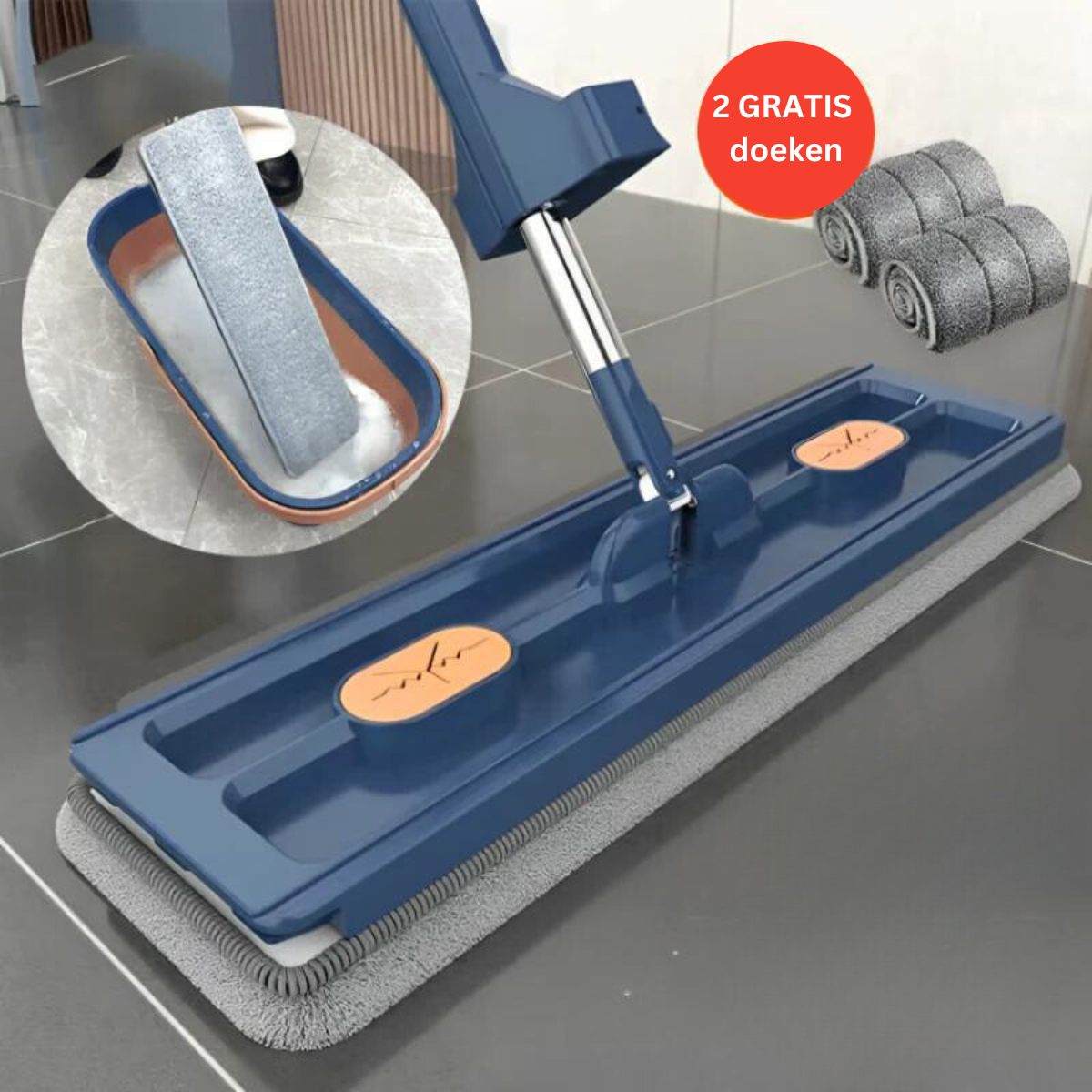 3-in-1 Spin Mop - Includes 2 Free Mop Pads