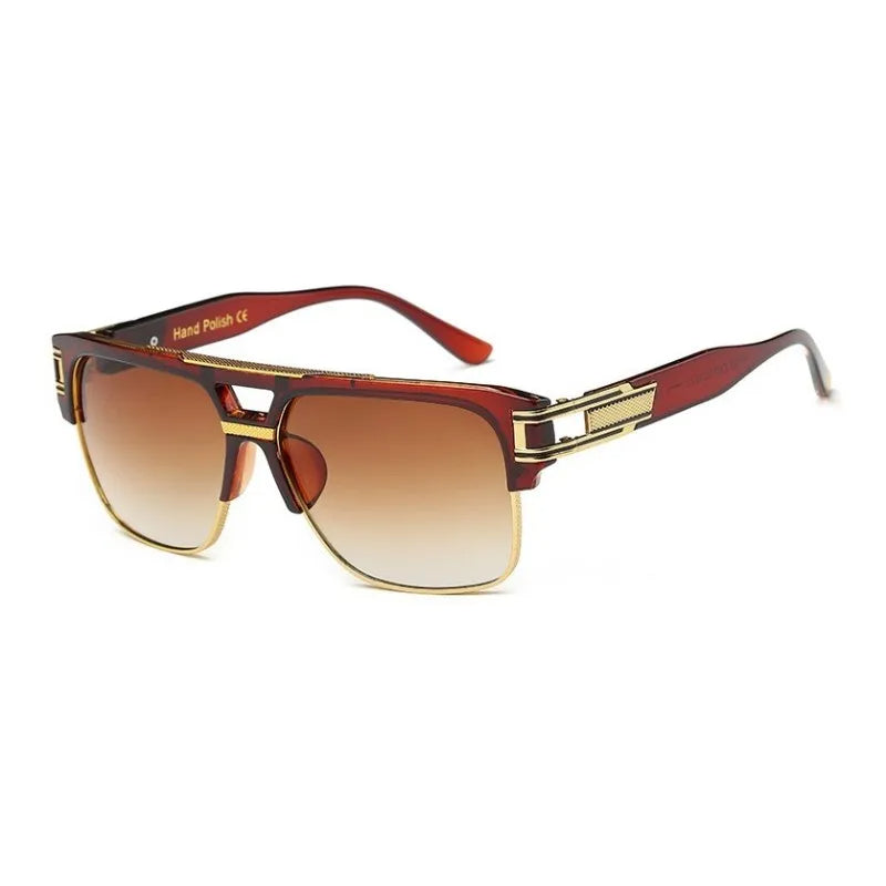 Hein Sunglasses - Vintage Square Mirrored Shades