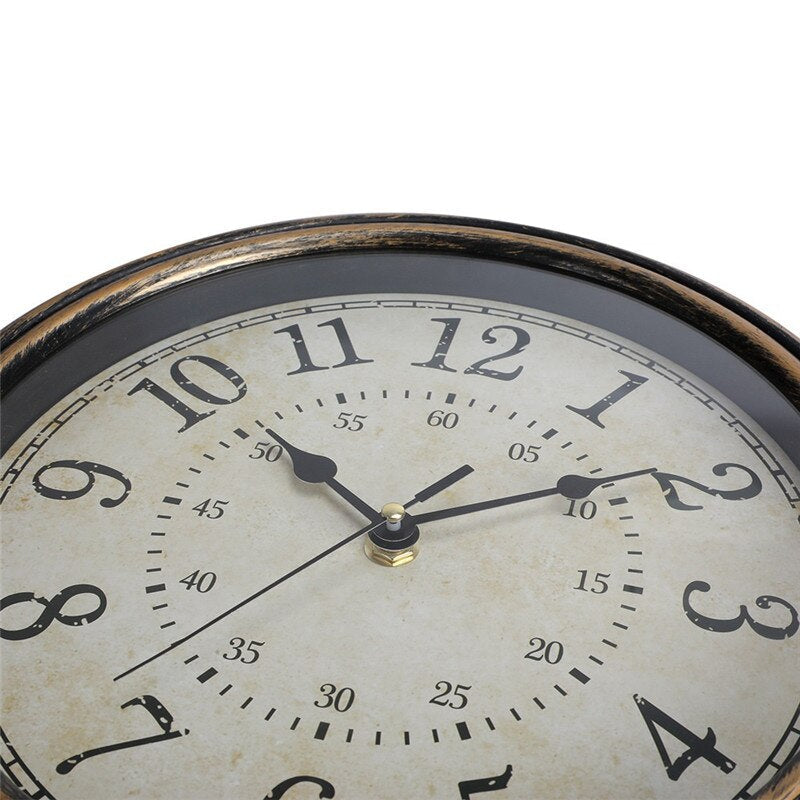 Vintage Wood-Look Wall Clock - Timeless Design