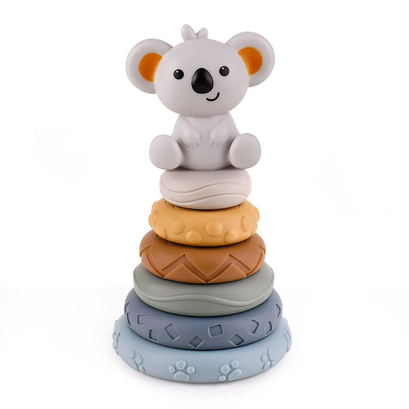CubbyStack - Silicone Stacking and Teething Toy for Babies