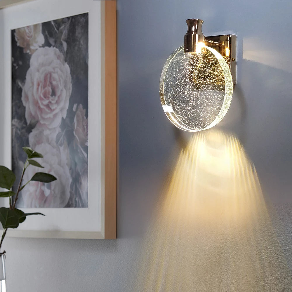 LuxeCircle Wall Lamp - Modern Round LED Sconce