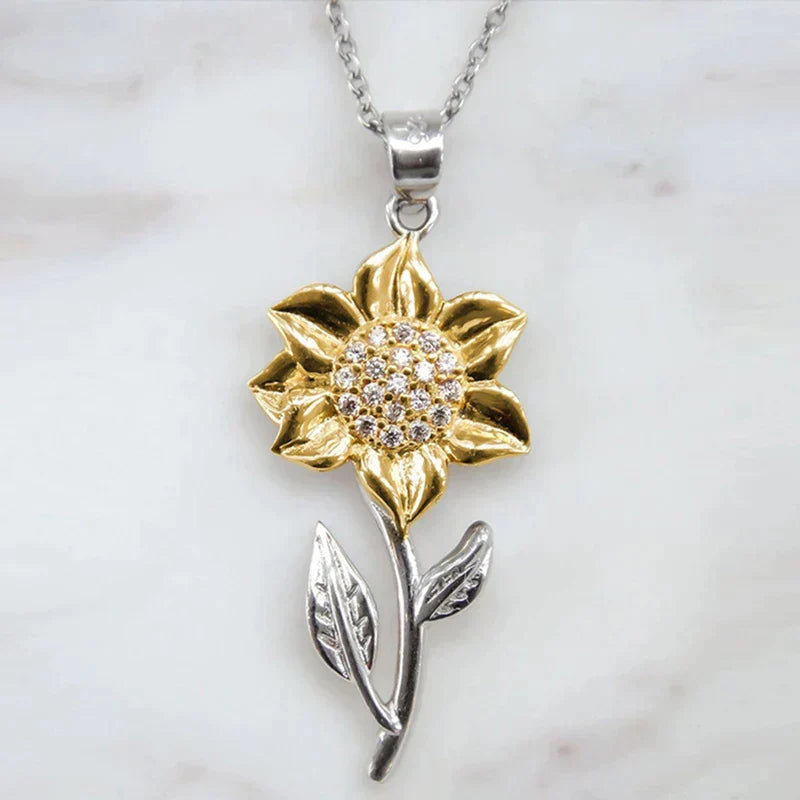 Sunflower - Silver & Gold Pendant Necklace for Women