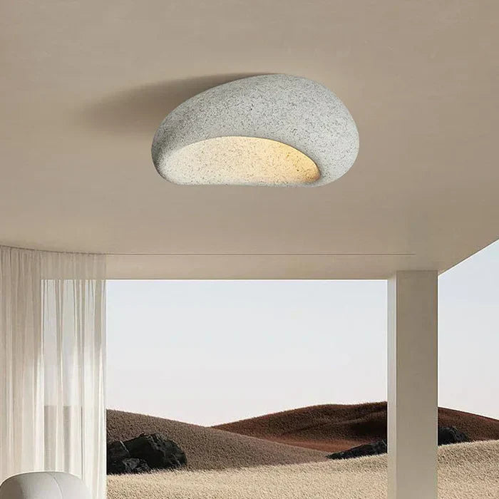 SereneAura - Natural Wabi-Sabi Ceiling Light