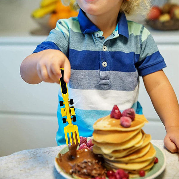 ConstructoFork Fun Bulldozer Kids Cutlery Set