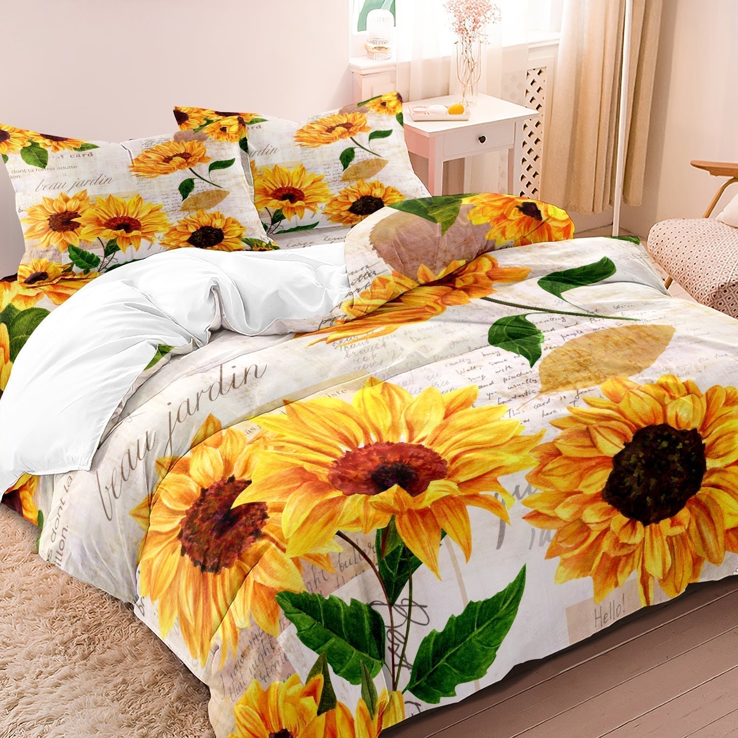Sunflower Duvet Cover - Natural Bedroom Refresh