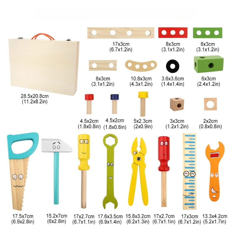 MakerBox Creative Wooden Building Set for Kids