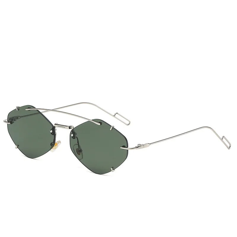 Lucia - Rimless Diamond Sunglasses