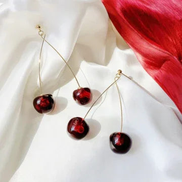 Fleur - Red Cherry Earrings for Women