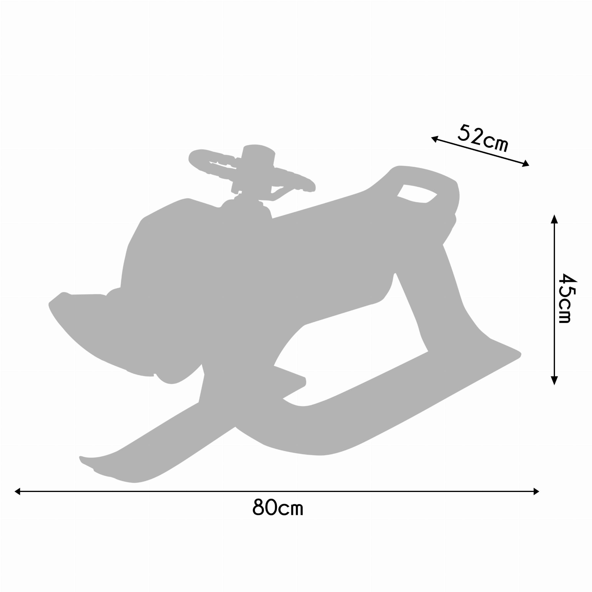 SnowGlide - Lightweight Red Kids Sledge with Steering