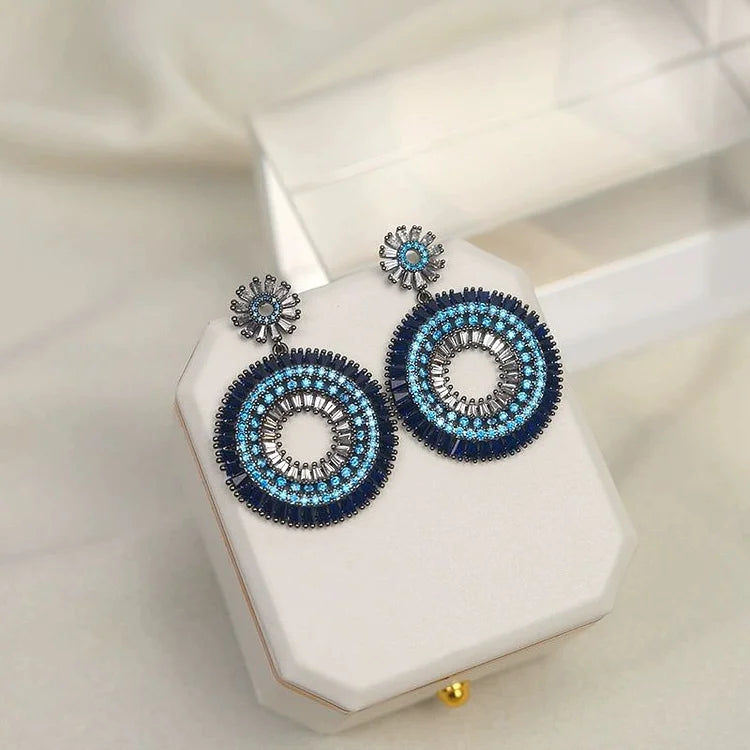 Silver Evil Eye Stud Earrings - Layla Sterling Silver Studs