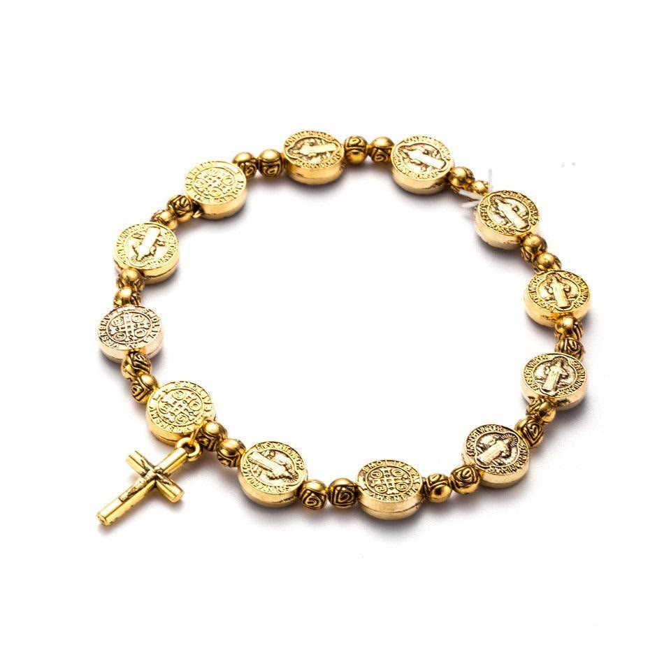 Gold & Silver - Christian Cross Bracelet