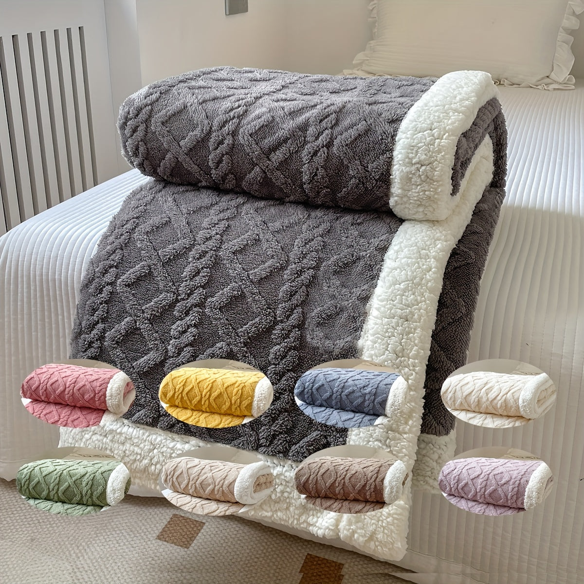 Reversible Fleece Blanket - Cozy Warm Comfort