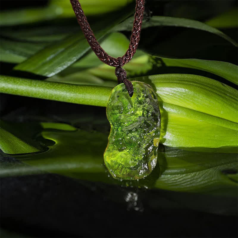 Alina - Green Moldavite Purification Pendant Necklace
