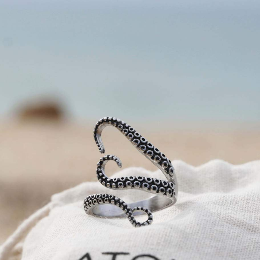 Lotte - Silver Tentacle Ring for Women