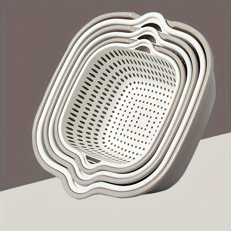 Jamera - 3-Piece Double-Layer Kitchen Colander Set