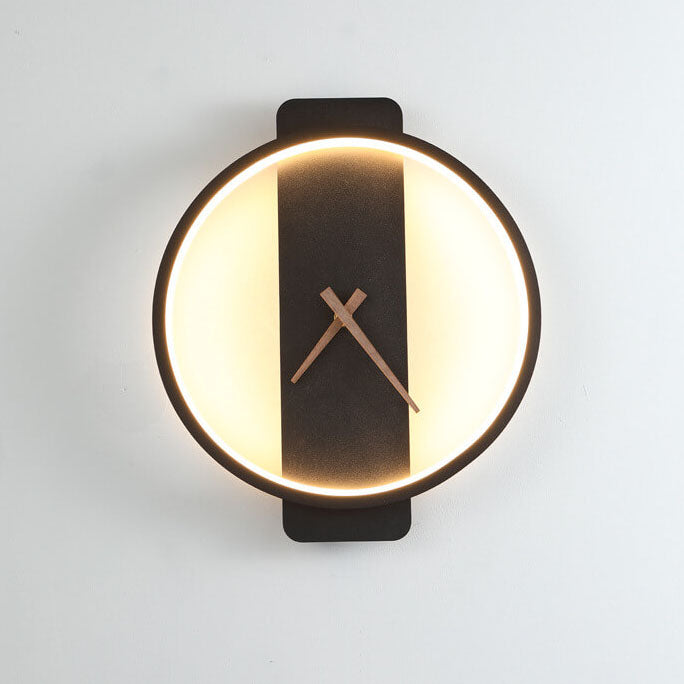 Clock-Shaped LED Wall Lamp - Modern Accent Light