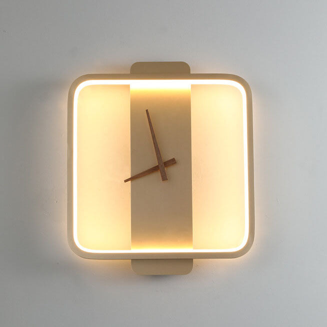 Clock-Shaped LED Wall Lamp - Modern Accent Light