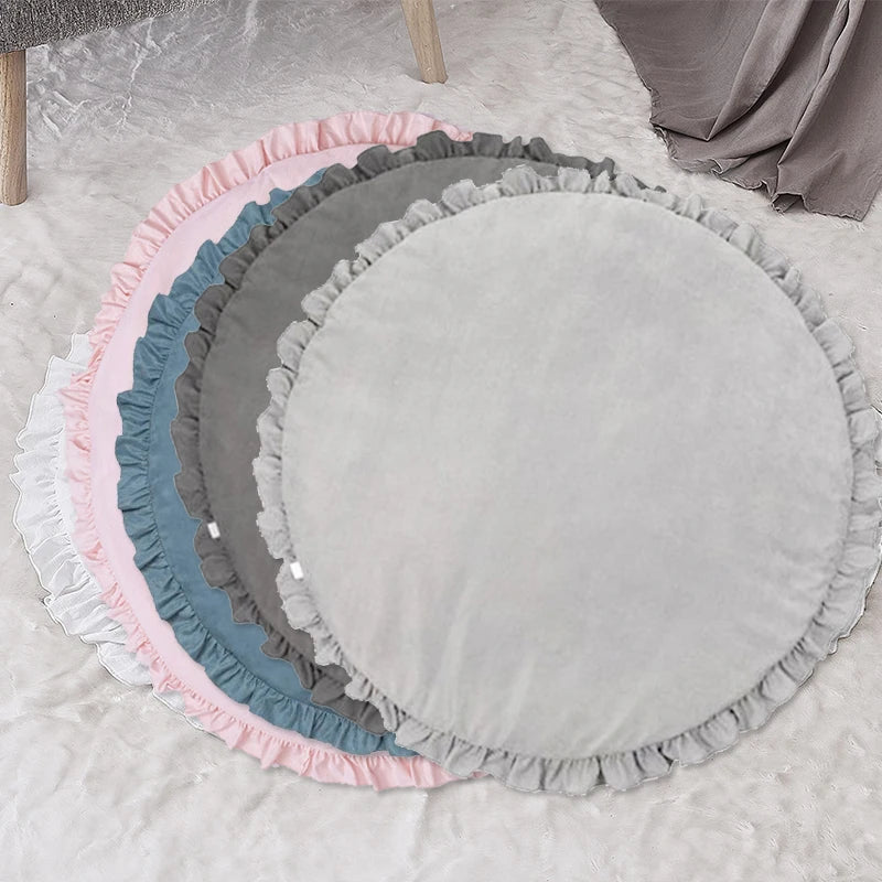 CozyCotton Round Mat - Soft Cotton Baby Play and Crawling Mat