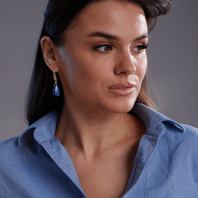 Selene - Lapis Lazuli Drop Earrings for Women