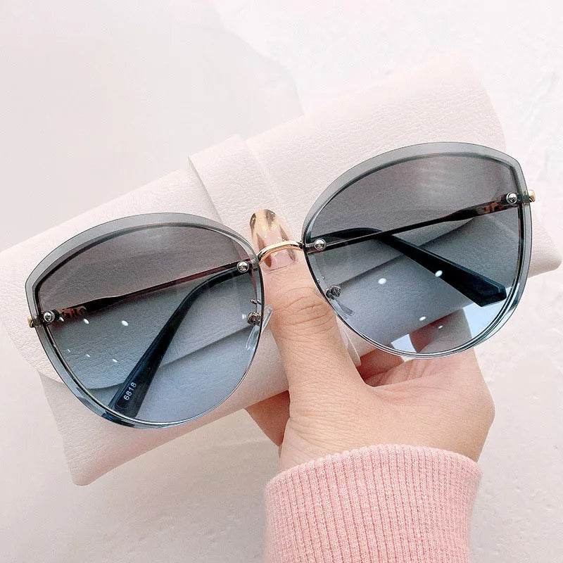 AnnaShade - Oval Rimless Sunglasses