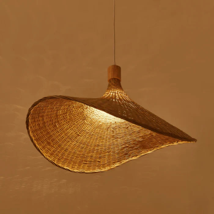 RusticWeave Light - Elegant Woven Rattan Pendant Lamp