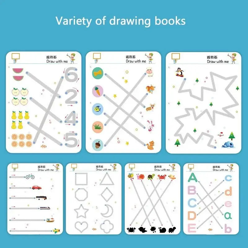 TraceMaster Educational Writing Practice Book for Kids
