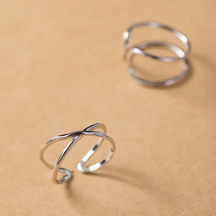 Lina - Adjustable Double Line Ring for Women