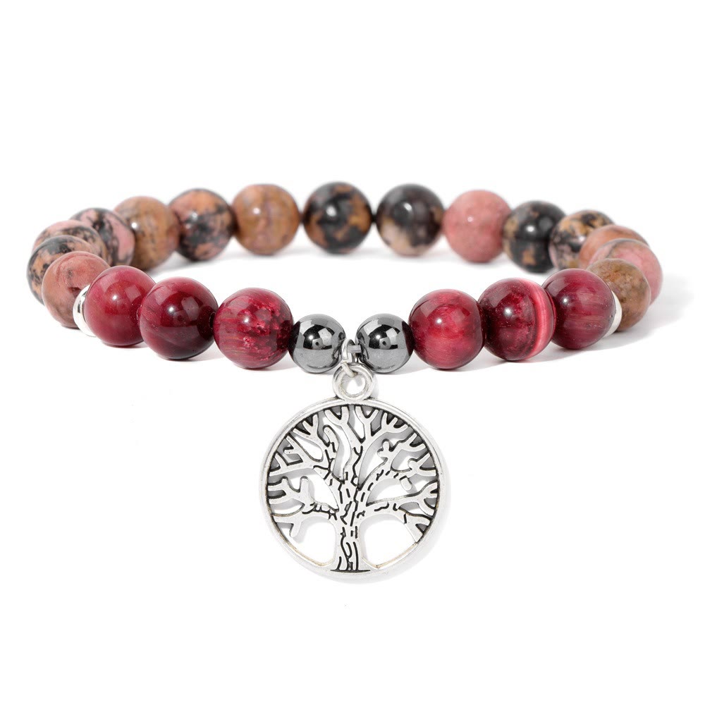 Mila Tree of Life Bracelet - Natural Crystal Beaded Bracelet with Tree of Life Charm