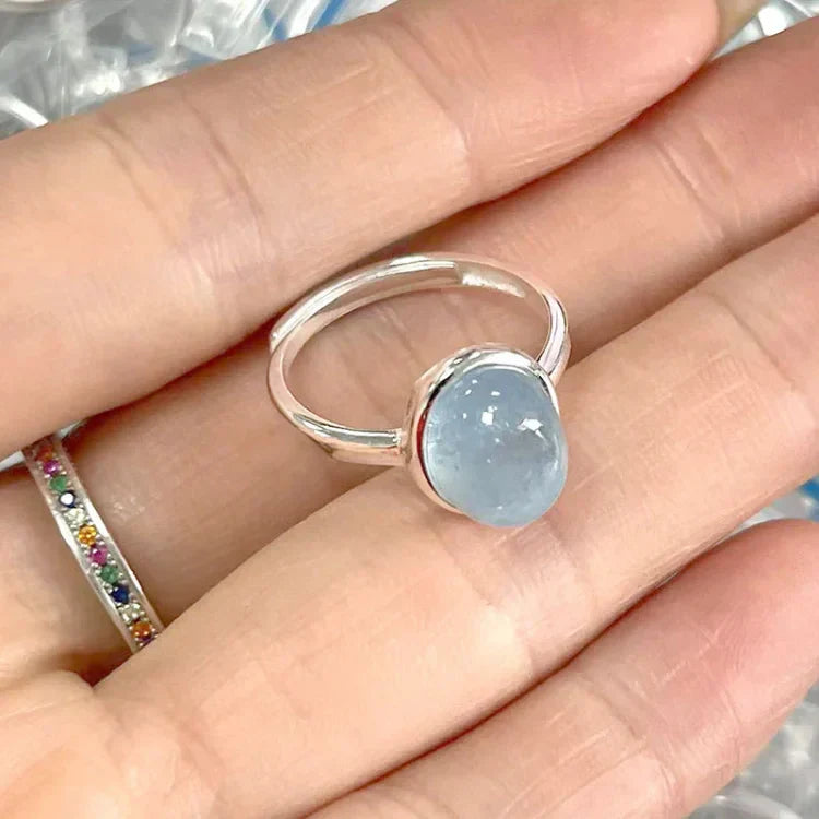 Nerida - Aquamarine Silver Ring for Women