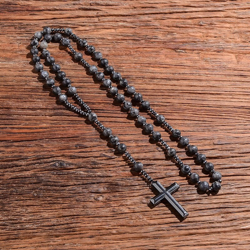 Orion - Tiger Eye Rosary Necklace