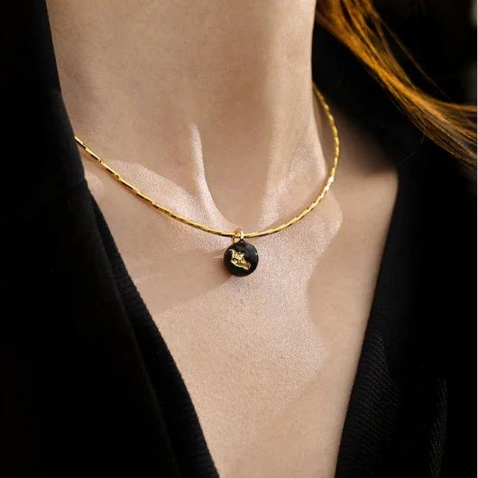 Iris - Vintage Gold-Dipped Statement Necklace for Women