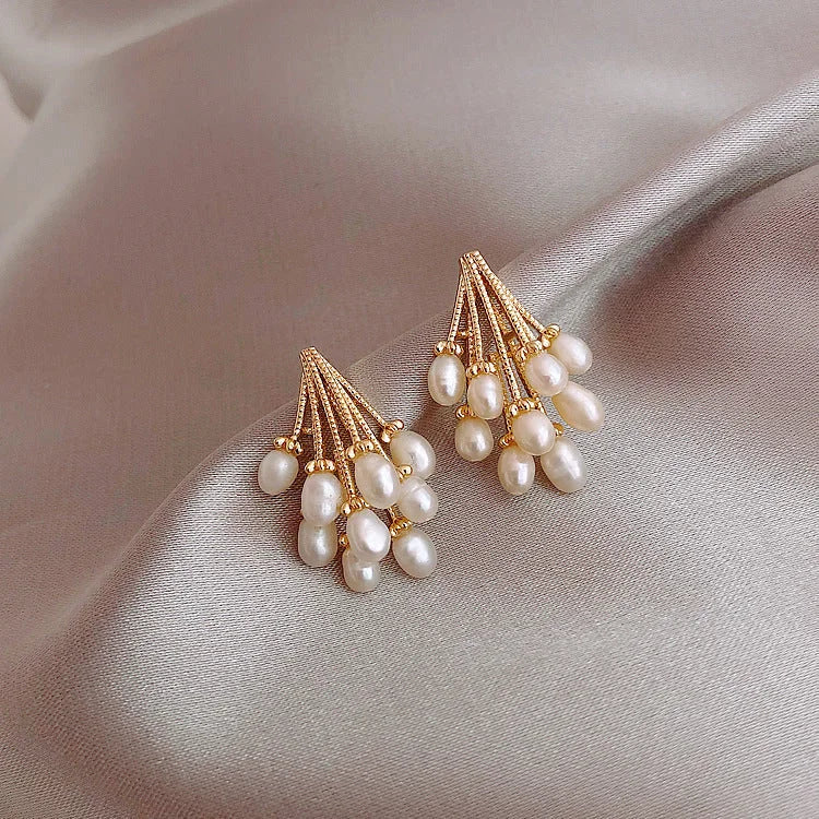 Noelle - Pearl Tassel Earrings for Women