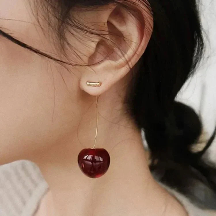 Fleur - Red Cherry Earrings for Women