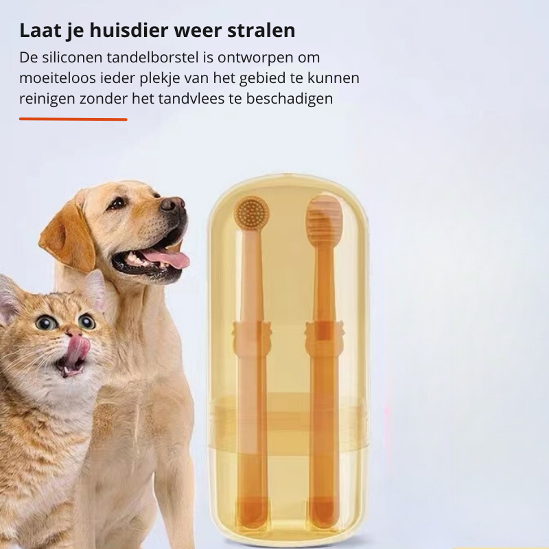 DoggyDent - Silicone Pet Toothbrush for Dogs and Cats