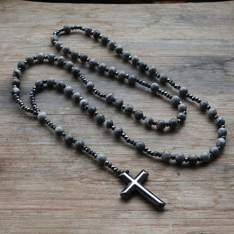 Orion - Tiger Eye Rosary Necklace
