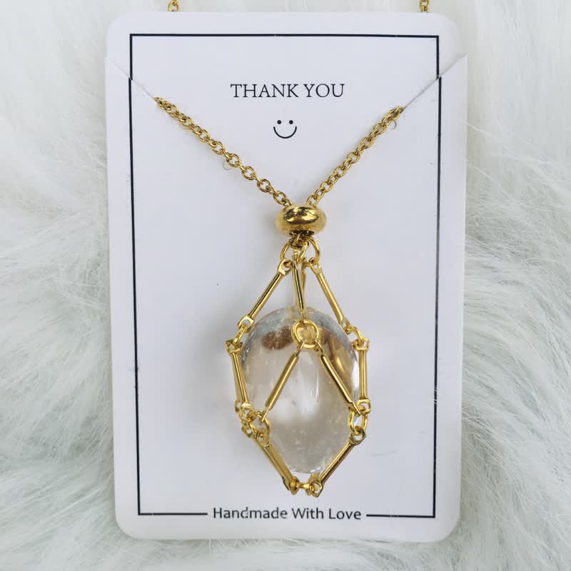 Iris - Natural Crystal Pendant Necklace for Women