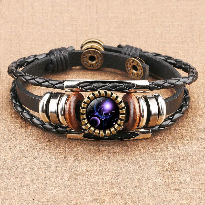 Celestial Charm Bracelet - Retro Zodiac Star Sign Jewelry