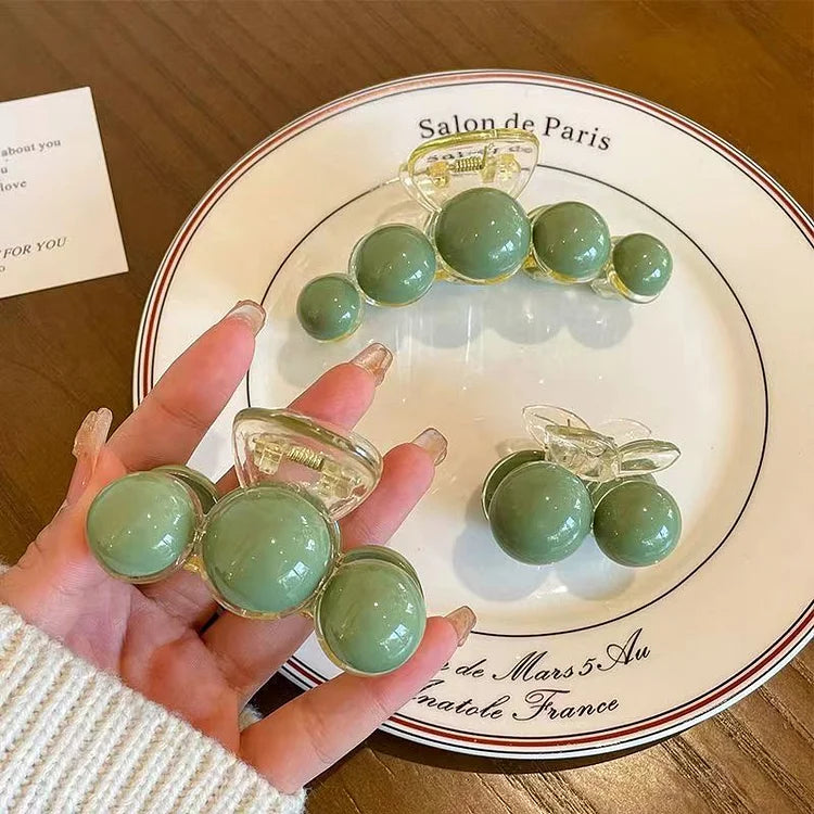 Liana - Green Pearl Hair Clip for Women