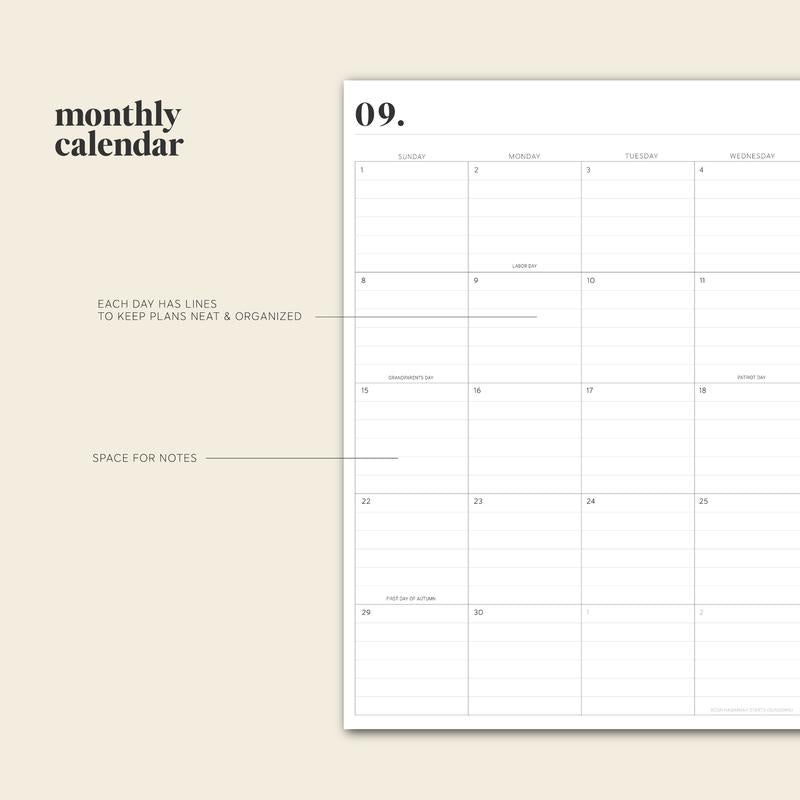PlanEase 2024-25 Yearly Planner
