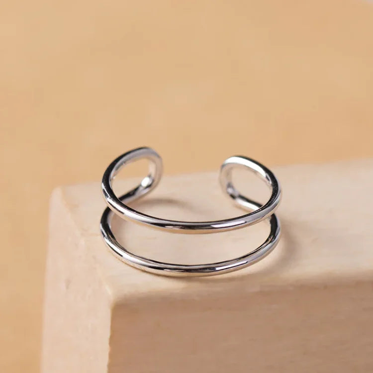 Lina - Adjustable Double Line Ring for Women